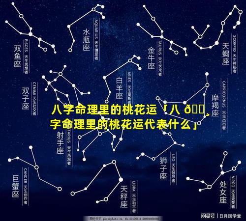 八字命理里的桃花运「八 🕸 字命理里的桃花运代表什么」